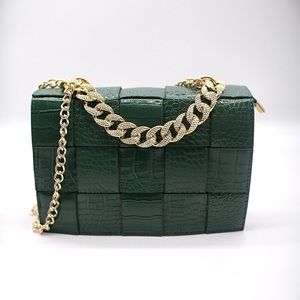 Green crossbody purse